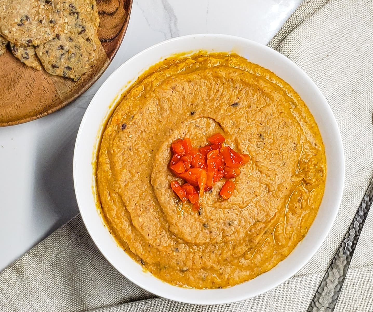 Roasted Red Pepper and Black Eyed Pea Soup