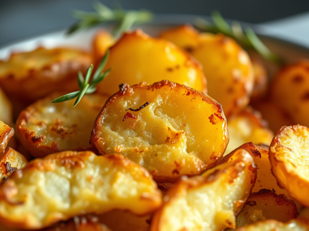 Crispy Rosemary Garlic Smashed Potatoes Recipe