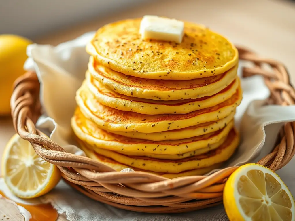 Lemon Chia Seed Pancakes